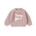 thumbnail image 1 of MIASHUI Chandails pour Enfants Col Rond Manches Longues Chandail-Over Garçons Filles Lettre Tricoté Chandail en Molleton, Rose, 18-24 Mois, 1 of 9