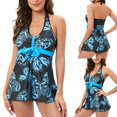 thumbnail image 2 of EQWLJWE Maillot de Bain pour Femmes 2023 Maillot Décontracté pour Femmes à Bretelles Aguichant à Imprimé Fendu Deux Pièces Tenue de Plage Robe de Bain, 2 of 8