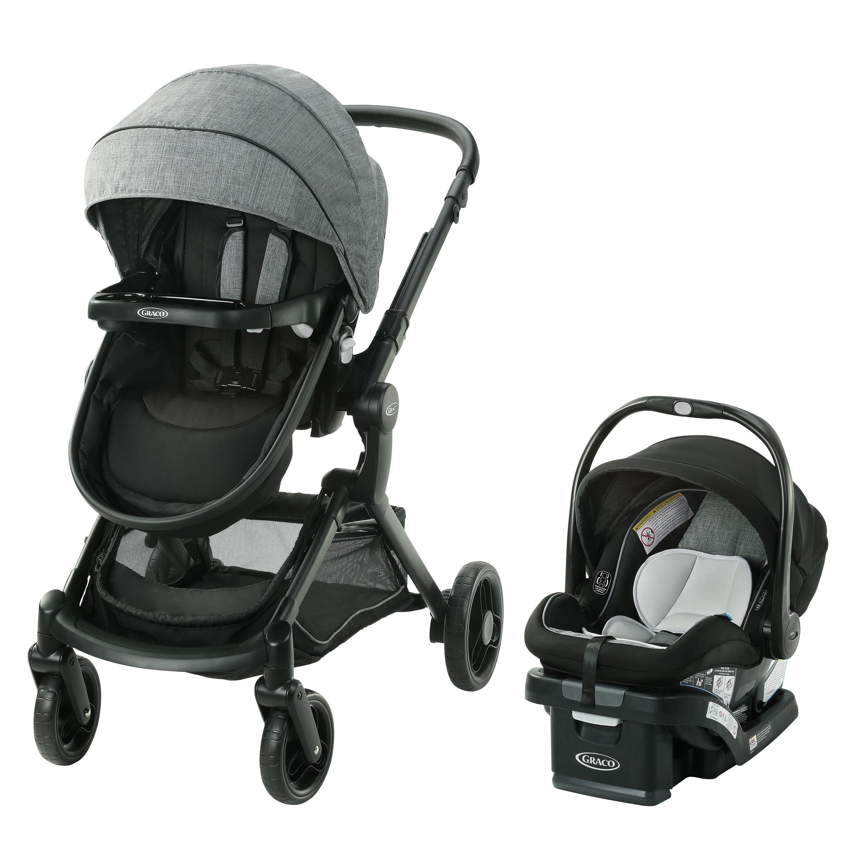 Graco Modes Nest Système de voyage, Poussette 3-en-1 et Siège d'auto pour nourrisson combo, Dos à la route de 1,8-16 kg (4-35 lb)