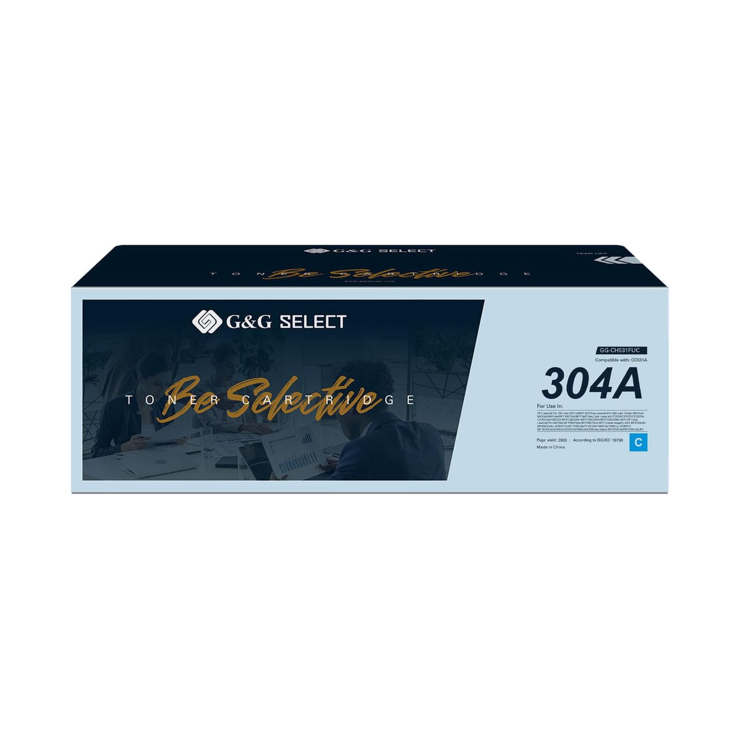 G&G Select Cartouche de toner cyan HP CC531A remise à neuf