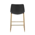 thumbnail image 3 of Heavenly Collection PU Stool, Counter PU Stool, Modern Stool with Gold Legs, Kitchen Stool, Restaurant Stool, Island Stool, with Footrest - Set 2, 3 of 7