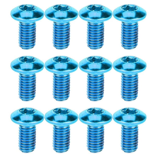 1 Boîte/12 Pcs Vis de Frein en Acier Titane Vis de Fixation Durables pour Vélo de Montagne (Bleu)
