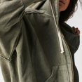 thumbnail image 5 of Vestes à Capuche Amples pour Femmes Couleur Unie Manches Longues Automne, 5 of 5