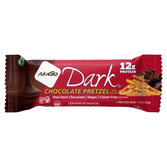 NuGo Dark Chocolate Pretzel and Sea Salt Protein Bar, 59 g