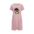 thumbnail image 4 of Birdeem Chemises de Nuit pour Femmes Chemise de Nuit Courte Surdimensionnée pour Femmes Mode Imprimé sur la Poitrine Robe de Nuit à Manches Courtes, 4 of 12