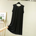 thumbnail image 2 of Modal Lingerie Chemise de Nuit Sans Manches pour Femmes, Robe de Nuit d'Été, Camisoles Unies, 2 of 9