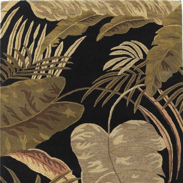 HomeRoots 349814 5 ft. x 8 ft. Wool Midnight Area Rug