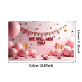 thumbnail image 3 of Pink Themed Glittery Triangle Banner with We Will Miss You Lettering, Party Background Backdrop Decorations, Farewell Party Retirement Party Leaving Party Decor Photo Booth Props, 3 of 4