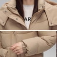 thumbnail image 4 of LOVZFMLL Vestes pour Femmes Hiver Décontracté Ample Mode Poche Couleur Manteau Long Réversible à Fermeture Éclair, 4 of 9