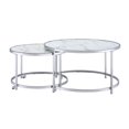 thumbnail image 1 of Steve Silver Rayne Tables de Cocktail Gigognes en Faux Marbre, 1 of 6