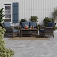 thumbnail image 1 of HOMETRENDS Belmont 4-Piece Steel Outdoor Conversation Set with Cushions, Navy, 1 of 10