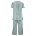 thumbnail image 4 of Rbaofujie Chemises de Nuit pour Femmes Femmes Décontracté Boutons Col Rond Manches Courtes Blouse Mode Poches Pantalon Pyjama Ensemble Pyjamas pour Filles, 4 of 5