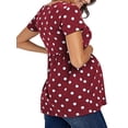 thumbnail image 3 of Jchiup Hauts de Maternité pour Femmes Fronces Latérales Chemise à Col Rond, 3 of 4