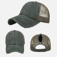 thumbnail image 1 of Unisex Men Women Solid Color Sun Hat Adjustable Baseball Cap Hip Hop Hat, 1 of 4