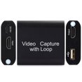 thumbnail image 1 of 1080P 4K Noir Carte de Capture Vidéo, Mini Carte de Capture USB Audio UAC Standard Compact pour OS X, 1 of 8