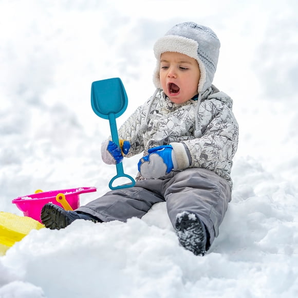 Oliegs Couverture Chauffante Pelle à Neige pour Enfants en Forme de Gourde Pelle de Plage pour Enfants Manche en Plastique Dur Pelle à Neige d'Hiver Chocolat