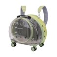 thumbnail image 2 of tredstone Kitten Bag Backpack Handbag with Wheels Durable Dog Trolley Case for Puppy Translucent Green, 2 of 9