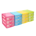 thumbnail image 5 of HCBY Plastic Mini Drawer Organizer, Removable Colorful Drawers for Beads, Jewelry, Pills, Small Parts Storage, Desktop Multilayer Sundries Case(Sky Blue 3 Tier,5.12"x3.54"x4.53"), 5 of 5