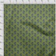 thumbnail image 3 of oneOone Silk Tabby Fabric Leaves & Floral Block Print Fabric BTY 42 Inch Wide, 3 of 4