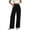Black, variant on JYnXIANTI Women's Pants Casual Summer High Waist Pants with Pockets Ladies Basic Classic Trousers Beach Vacation Clothes
