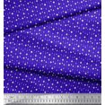 thumbnail image 2 of Soimoi Blue polyester Crepe Fabric Line & Circle Geometric Decor Fabric Printed Yard 42 Inch Wide, 2 of 3