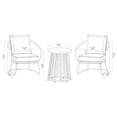 thumbnail image 3 of HOMETRENDS Corday Steel 3-Piece Outdoor Chat Set with Cushions, Black, 3 of 9