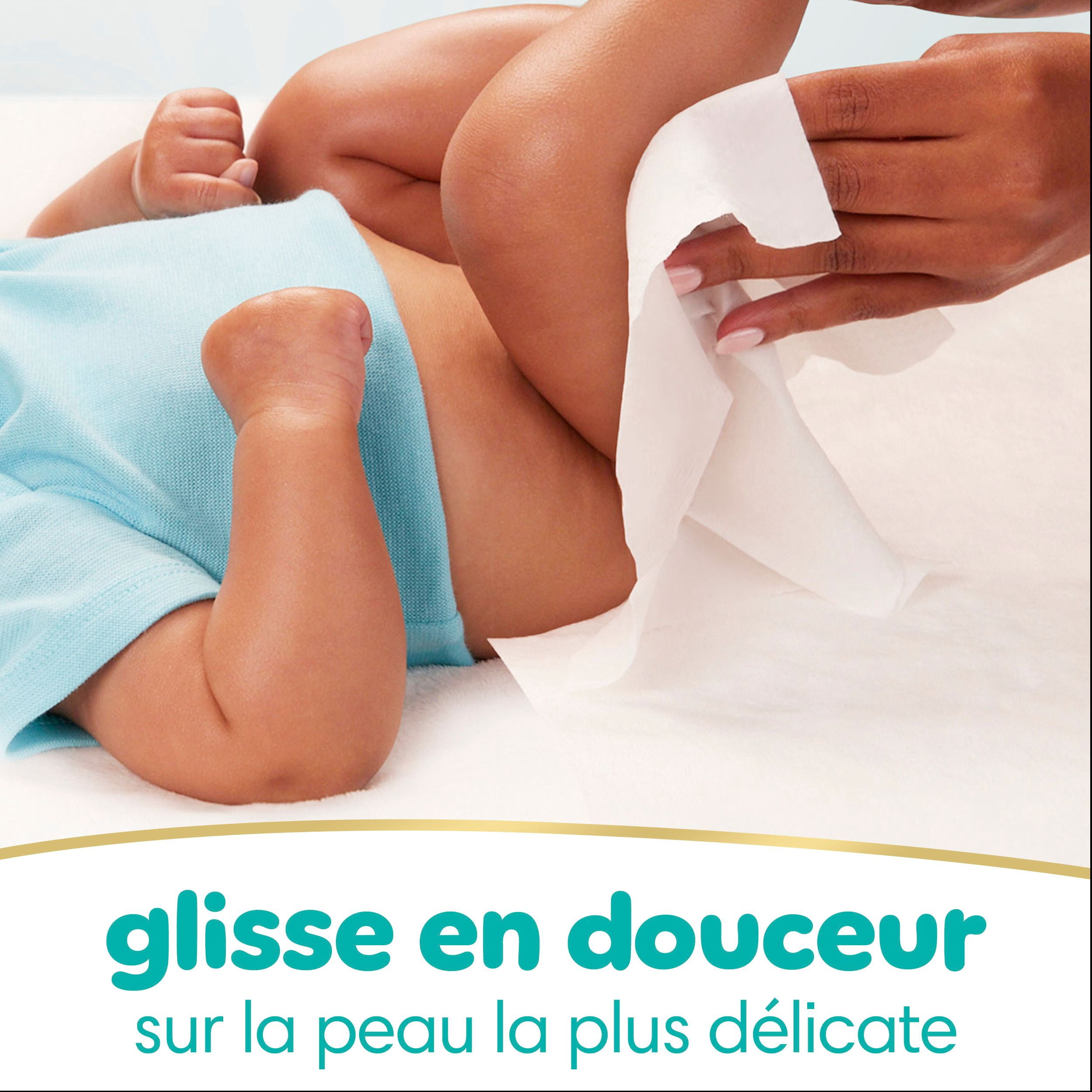 Lingettes pour bébés Pampers Sensitive, éprouvées en clinique, sans parfum, à base d’eau et hypoallergéniques, 168 lingettes pour bébés au total (2X emballages rabattables)
