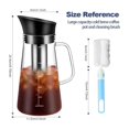 thumbnail image 4 of 2X Cold Brew Coffee Maker, Iced Coffee Maker Machine, Cold Brew Tea Pitcher Glass and Airtight Lid Coffee Pot 1.2L, 4 of 5