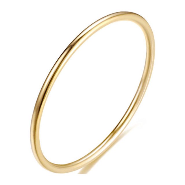 Ma Commande Naittoop Bague en Acier Titane Fine 1MM Mode Féminine Bague Simple Bijou