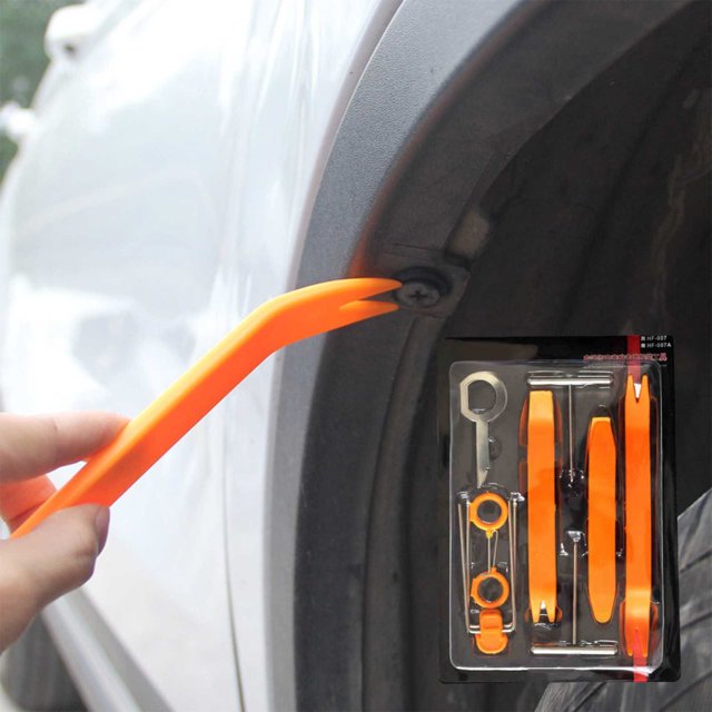 Outil de Réparation et Démontage Auto, Épaissi 12 Pcs, Haute Dureté, Outil de Modification de Panneau de Porte Intérieur Auto, Multifonctionnel, Compact, Léger, Durable, Facile à Transporter