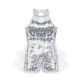 thumbnail image 3 of Linjinx Robe Tutu de Danse Ballet à Sequins Brillants pour Filles, Costume de Performance Jazz Latin Moderne Blanc 14, 3 of 7