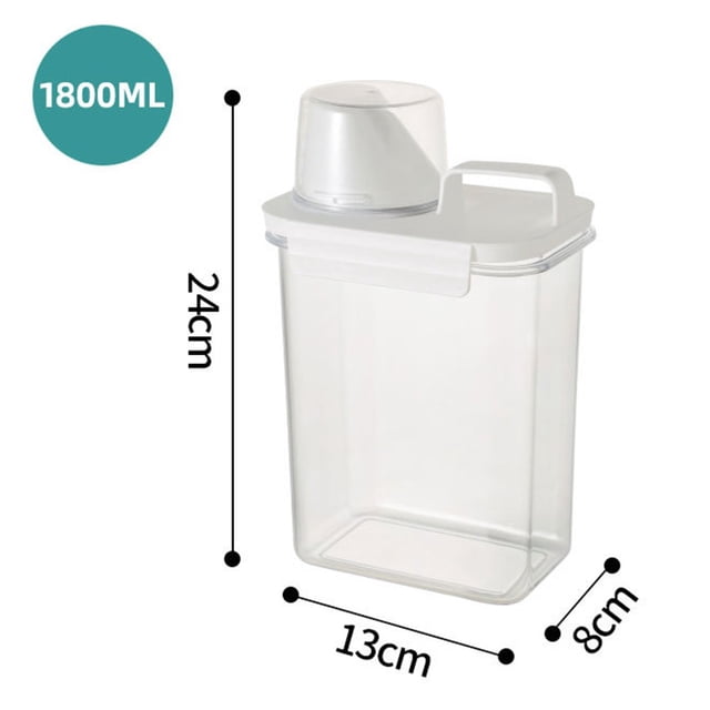 Bgsha Distributeur de Détergent Hermétique avec Godet Doseur, Distributeur de Poudre à Lessive