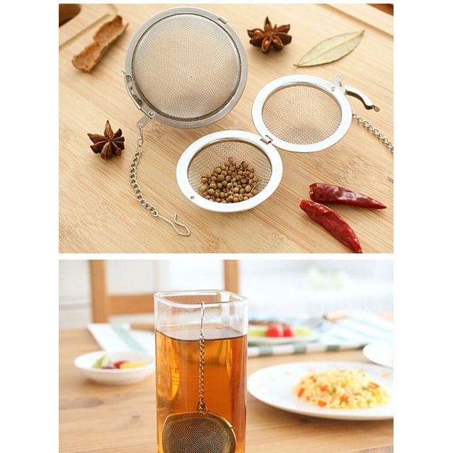 Fine Mesh Stainless Steel Tea Infuser Bottle Reusable Kettle Strainer Holder Spices Ball Filter Drinkware Teahouse Accessories 4.5cm
