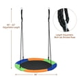thumbnail image 2 of Gymax Balançoire Soucoupe Volante de 40 Pieds' pour Arbre, Ensemble de Jeu Extérieur avec Cordes Ajustables, Coloré, 2 of 10