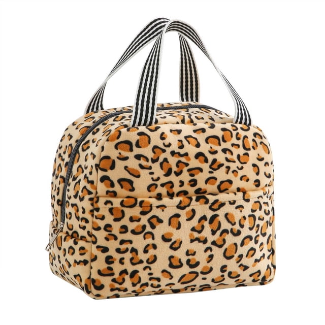 Lunch Bag Bento Animal Print Thermal Insulation for Work School Travel Portable Lunch Tote with Rice Bag Bento Bag