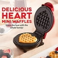 thumbnail image 1 of LOVEVER Mini Waffle Maker Machine for Individuals  Paninis  Hash Browns  & Other On the Go Breakfast  Lunch  or Snacks  with Easy to Clean  Non-Stick Sides  Red Heart, 1 of 8