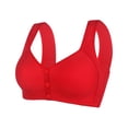 thumbnail image 1 of MIASHUI Bra for Elderly Women Front Snap Comfortable Bras Front Closure Bra for Everyday,Red,36, 1 of 3