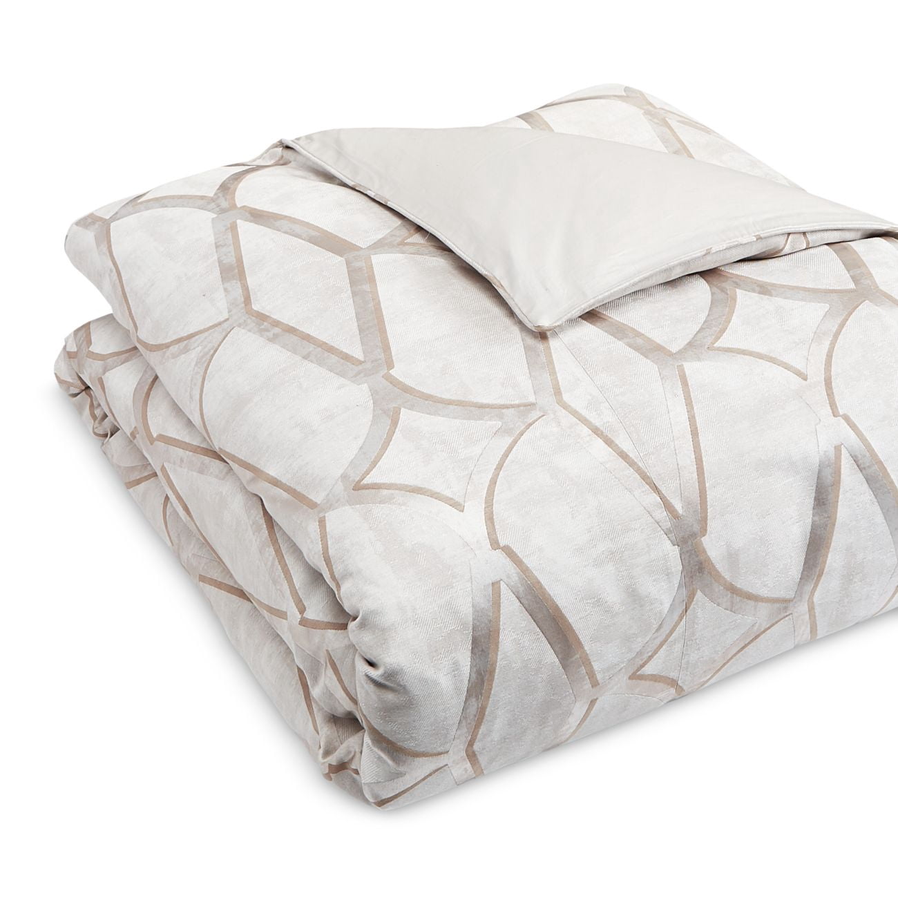 Hudson Park Connettiva Full / Queen Duvet Cover Champagne