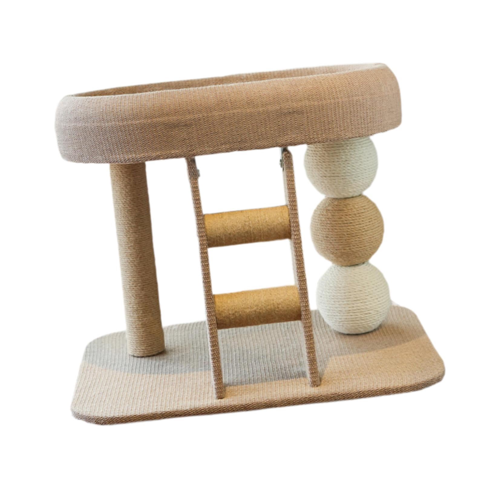 S SERENABLE Cat Tree Furniture Wooden Cute Kitten Tower for Interactive Exercise Resting