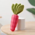thumbnail image 2 of Bite Resistant Sound Producing Rubber Toys Eething Stick Carrots 2 Colors Pink/Orange, 2 of 16