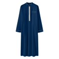 thumbnail image 4 of Wdgfv Caftan pour Homme Thobe Coton Manches Longues Brodé Col Montant Arabe Ample Robe pour Homme, 4 of 4
