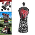 thumbnail image 3 of Premium Leather Golf Heads 1, 3, 5 Wood Driver & Aisle Covers with Elastic Closure, Embroidery, Fits The, 3 of 8