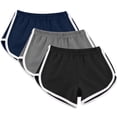 thumbnail image 2 of Timegard 3pc Womens Yoga Short Elastic Waisted Summer Athletic Running Active Sports Shorts Sweatshorts, 2 of 7