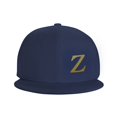 thumbnail image 3 of ZICANCN Alphabet Z Pattern Baseball Caps, Trucker Hats for Men And Women, Adjustable Breathable Flat Caps, Navy Blue, 3 of 6