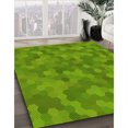 thumbnail image 3 of Ahgly Tapis Rectangulaire Lavable en Machine Intérieur Transitionnel Vert Lime Foncé, 2 Pieds x 5 Pieds, 3 of 7