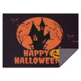 thumbnail image 1 of Happy Halloween Tablecloth Waterproof Spillproof Tablecolths Table Covers Pumpkin Skull Bat Spider Rectangle Table Cover for Halloween Background Indoor and Outdoor Birthday, 1 of 5