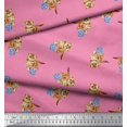 thumbnail image 3 of Soimoi Cotton Voile Fabric Wool & Cat Animal Printed Fabric 1 Yard 56 Inch Wide, 3 of 3