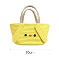 thumbnail image 4 of Women Handbag Cartoon Shape Sweet Color Woven Large Opening Contrast Color Baby Children Handbag Soft Straps Great Load Bearing Bag, 4 of 11