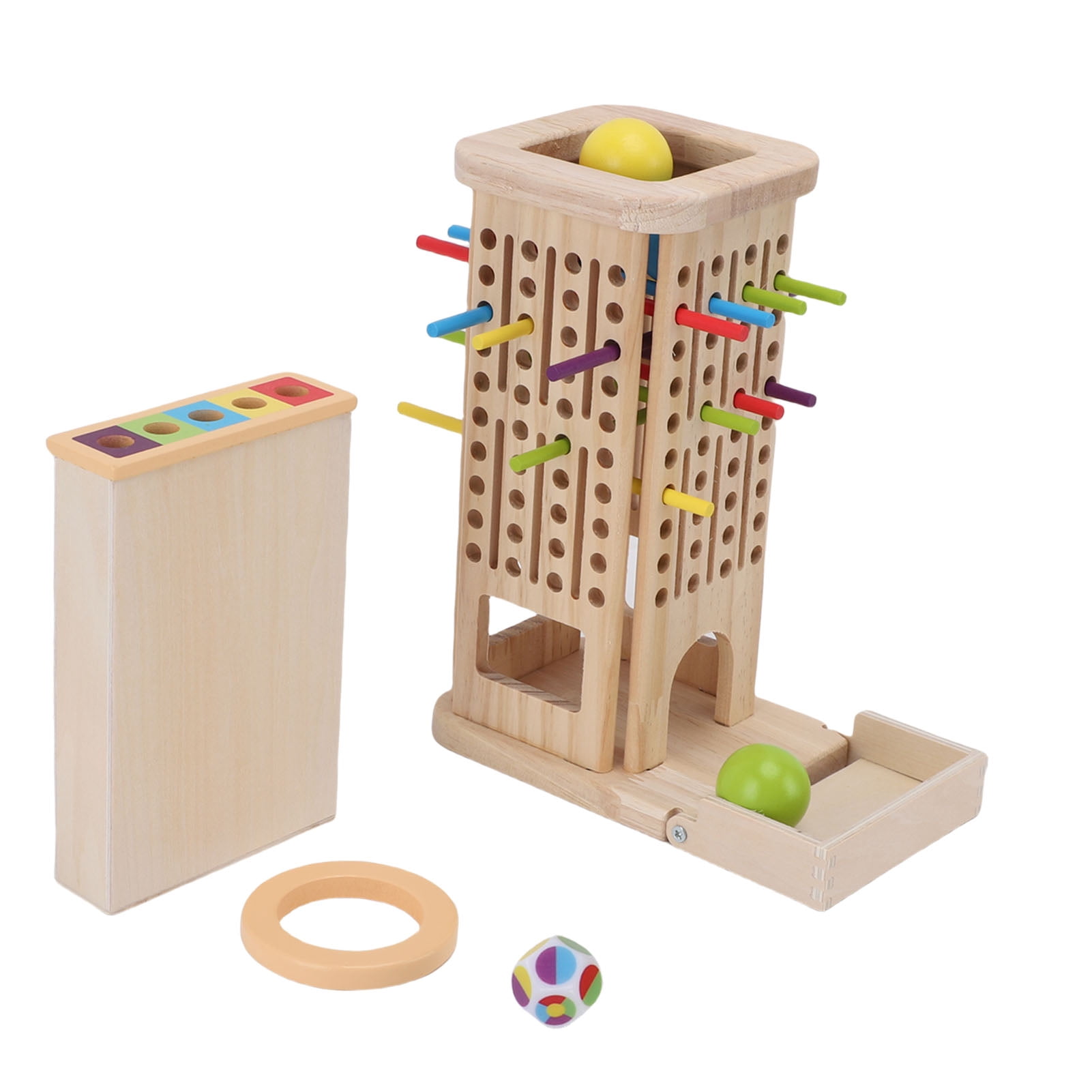 Wooden Board Game, Portable Colorful Wooden Sticks  Game Easy To Play 3 in 1  for Kids