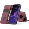 thumbnail image 2 of KOMI Wallet Case for Samsung Galaxy S9 Plus, Premium PU Leather Case Vintage Matte Wallet Flip Cover [Card Slots] [Magnetic Closure] Stand Function Folio Shockproof Full Protection Red, 2 of 5